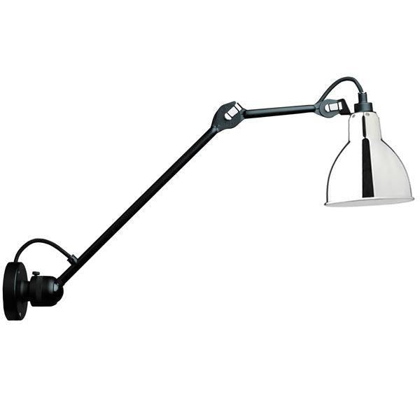 N304 L40 Wall Lamp by Lampe Gras #Matt Black & Chrome Hardwired