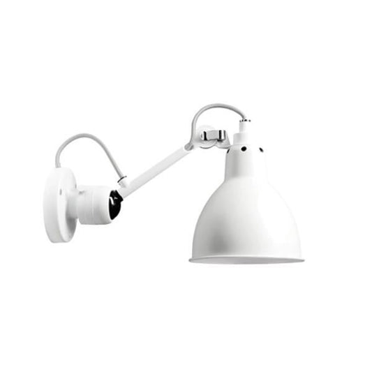 N304 Wall Lamp by Lampe Gras #White & White Hardwired