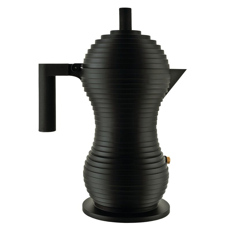 Pulcina espresso coffee maker by Alessi #6 cups, black #