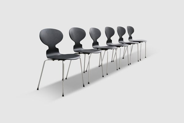 3100 Ant Dining Chairs by Arne Jacobsen for Fritz Hansen, 1960s, Set of 6-PDW-1396984