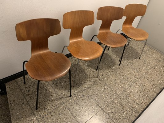 3103 Hammer Chairs by Arne Jacobsen for Fritz Hansen, 1960s, Set of 2-JAG-973792