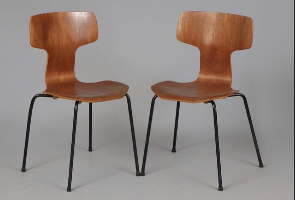 3103 Hammer Chairs by Arne Jacobsen for Fritz Hansen, 1960s, Set of 2-JAG-973792