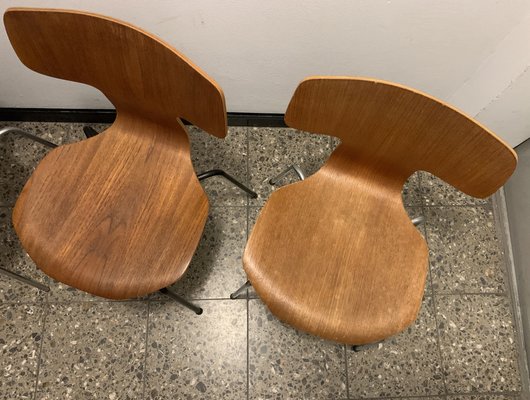 3103 Hammer Chairs by Arne Jacobsen for Fritz Hansen, 1960s, Set of 2-JAG-973792