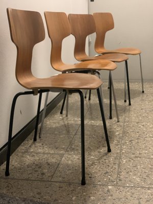 3103 Hammer Chairs by Arne Jacobsen for Fritz Hansen, 1960s, Set of 2-JAG-973792