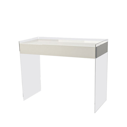 Float - Rectangular Crystal Console Table by Glas Italia