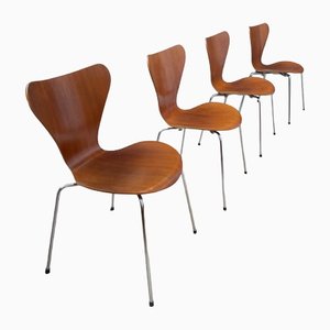 3107 Chairs by Arne Jacobsen for Fritz Hannssen, 1973, Set of 4-EAJ-1335289