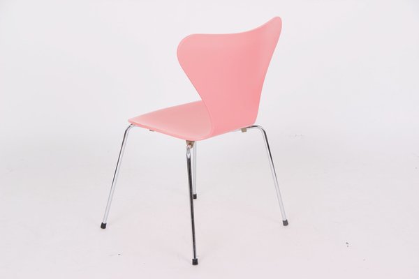 3107 Pink Chairs by Arne Jacobsen for Fritz Hansen, 1995, Set of 4-DQ-1820088