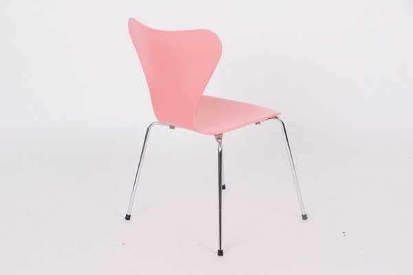 3107 Pink Chairs by Arne Jacobsen for Fritz Hansen, 1995, Set of 4-DQ-1820088