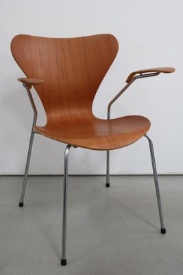 3207 Chair Armchair in Teak by Arne Jacobsen for Fritz Hansen Rar, 1979-FJP-1729836