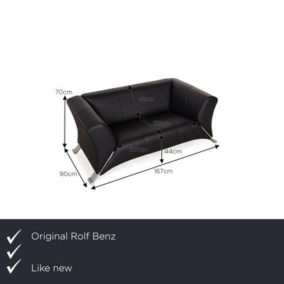 322 Leather 2-Seater Sofa from Rolf Benz-RQW-2028452