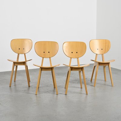 3221 Chairs by Jenzo Sakakura for Tendo Mokko, 1980s, Set of 4-GJR-1765365