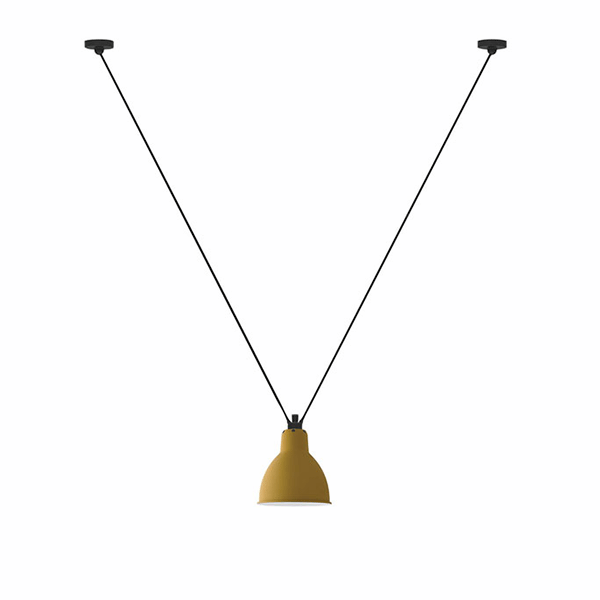 N323 Pendant Lamp Round by Lampe Gras #Mat Yellow