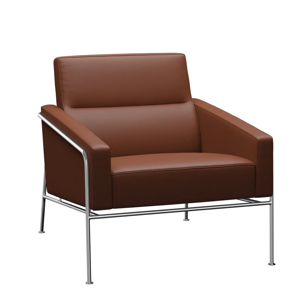 Series 3300™ Leather Lounge Chair by Fritz Hansen #Aura | Cognac