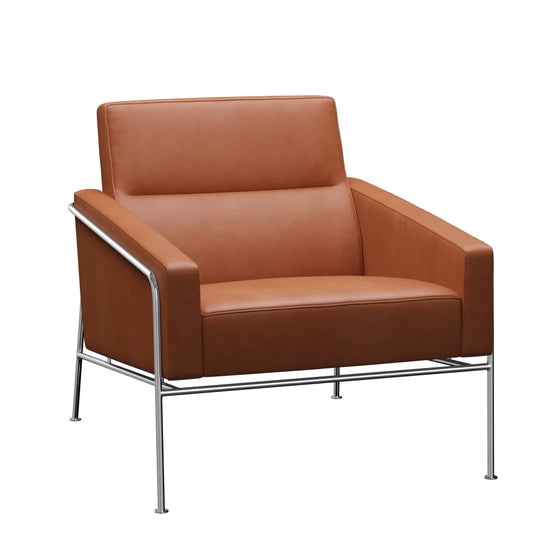 Series 3300™ Leather Lounge Chair by Fritz Hansen #Grace | Walnut