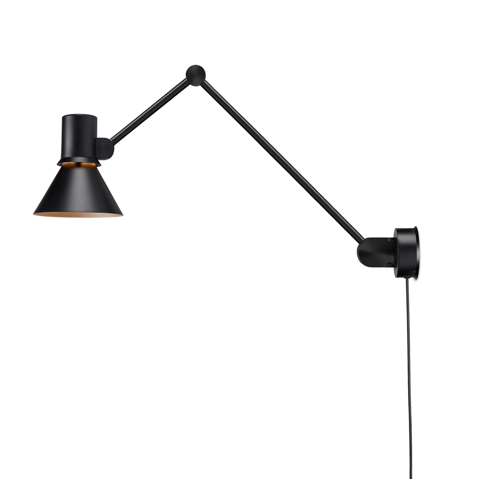Type 80 W3 Wall Lamp by Anglepoise #with Cord Matt Black