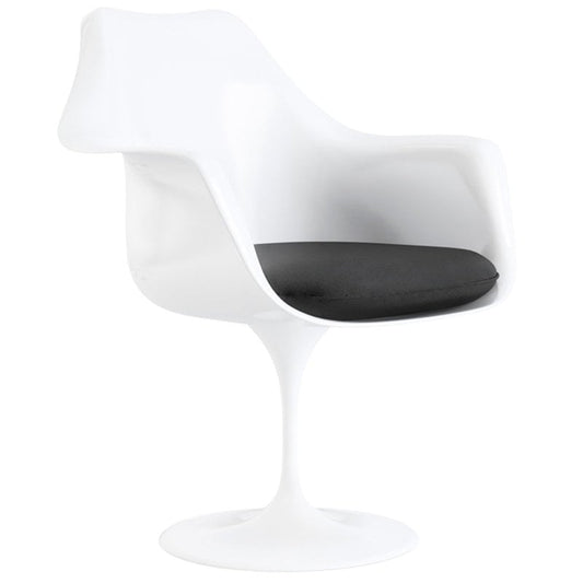 Tulip armchair by Knoll #swivel base, white - Tonus 128 #