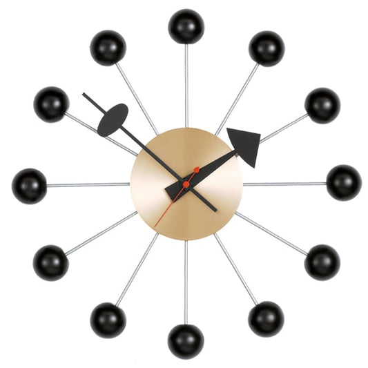 Ball Clock by Vitra #black - brass #