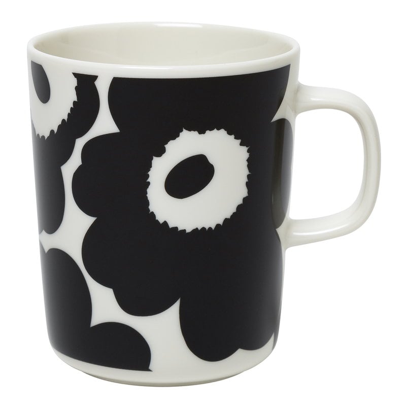 Oiva - Unikko mug 2,5 dl by Marimekko #white - black #