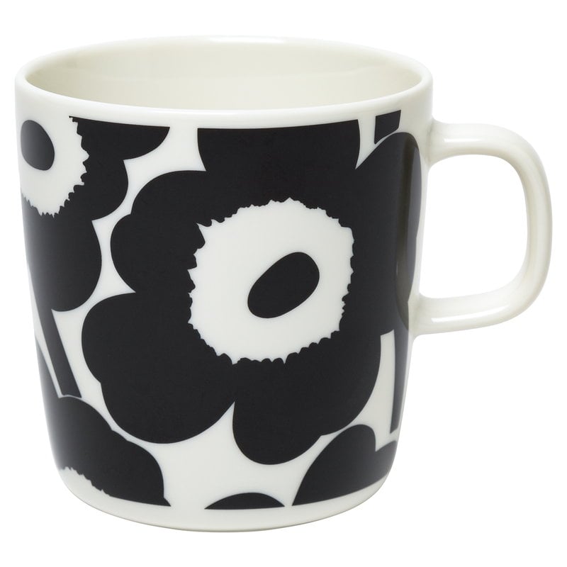 Oiva - Unikko mug 4 dl by Marimekko #white - black #