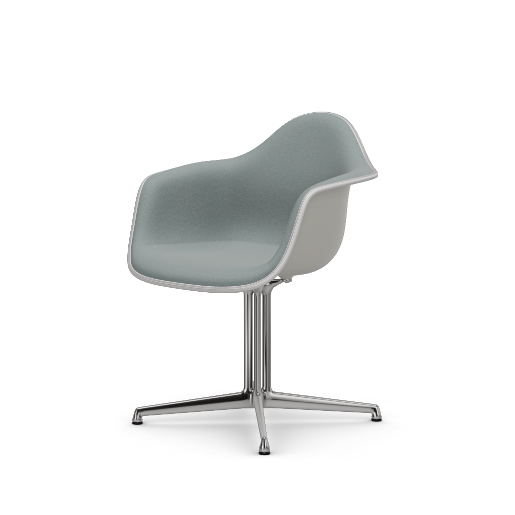 EAMES Plastic Armchair Dal (with Full Upholstery) (Color of Seat Shell -White) (Request Info)