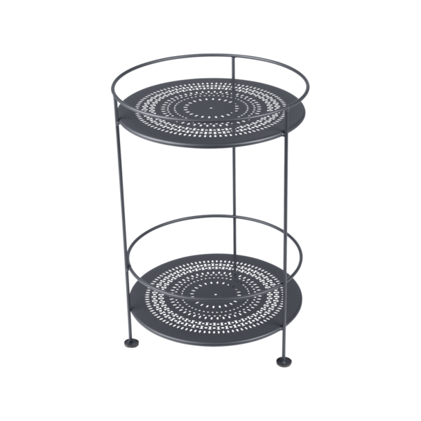 Guinguette Side Table With Perforated Double Top by Fermob #ANTHRACITE