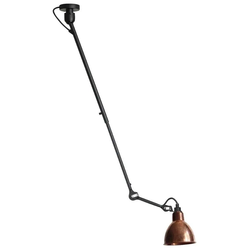 N302 Ceiling Lamp by Lampe Gras #Matt Black & Raw Copper Large