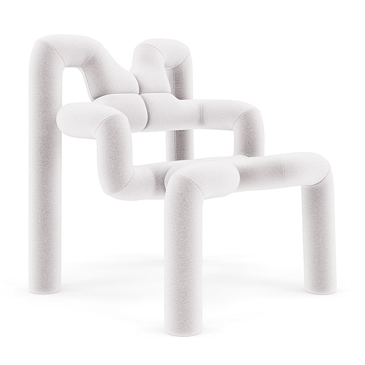 Ekstrem™ Upholstered Fabric geometry Easy Chair by Varier Furniture #Gentle 2 203 White