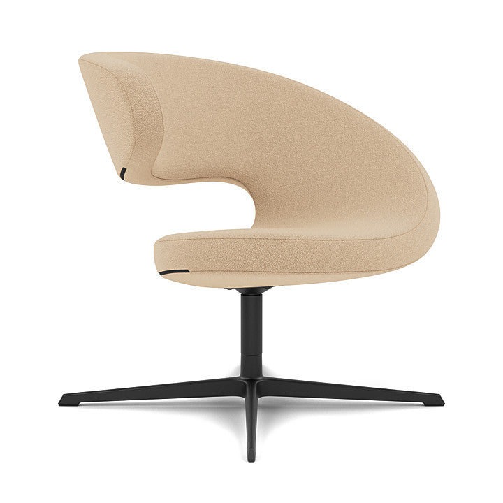 Peel™ Club - Swivel upholstered armchair (Upholstery Material - Vidar)