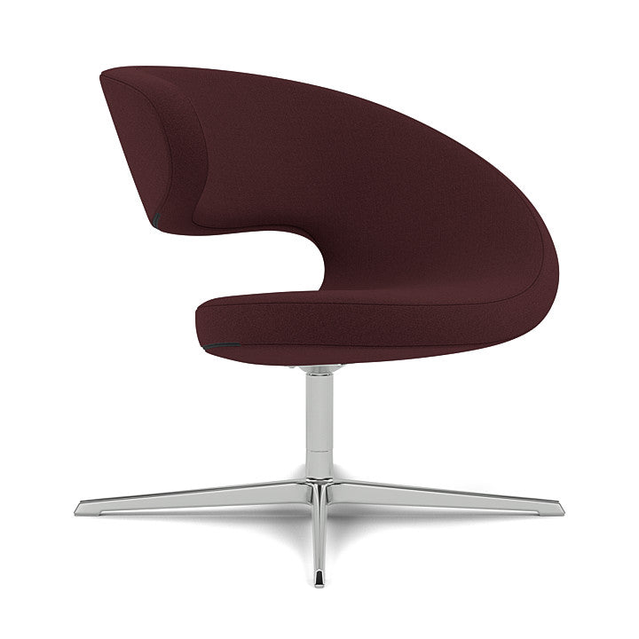 Peel™ Club - Swivel upholstered armchair (Upholstery Material - Vidar)