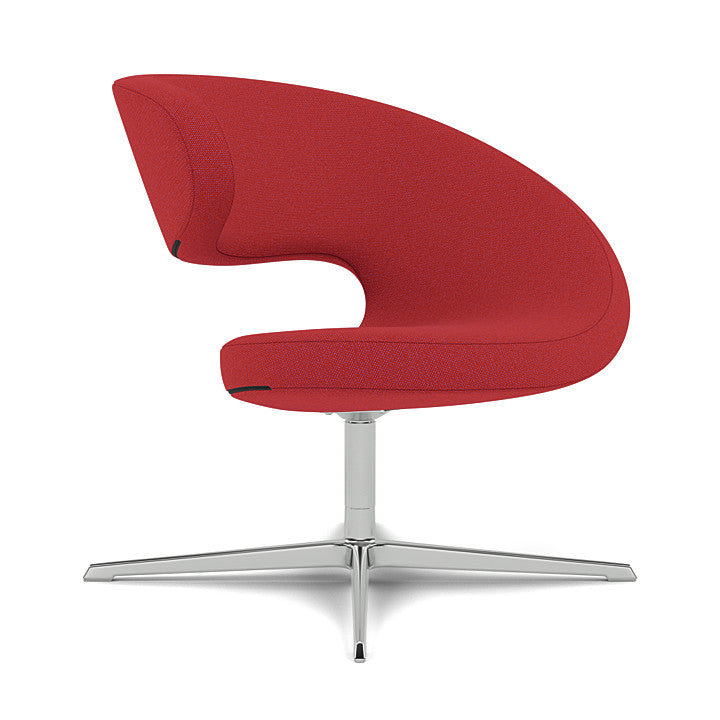 Peel™ Club - Swivel upholstered armchair (Upholstery Material - Hallingdal 65)