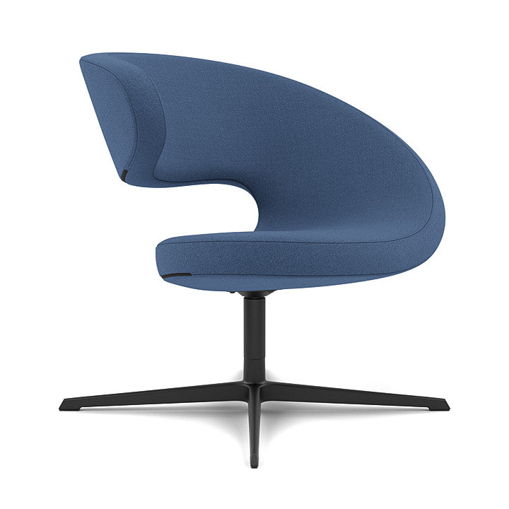 Peel™ Club - Swivel upholstered armchair (Upholstery Material - Vidar)