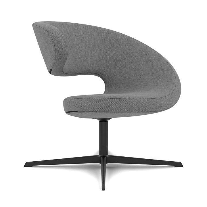 Peel™ Club - Swivel upholstered armchair (Upholstery Material - Fiord 2)