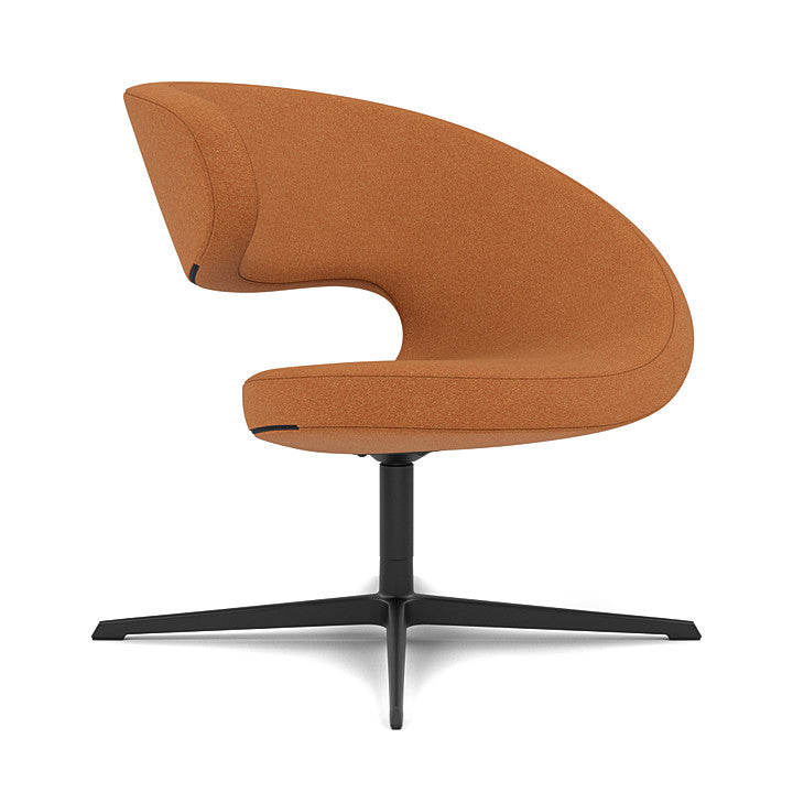 Peel™ Club - Swivel upholstered armchair (Upholstery Material - Melange Nap)