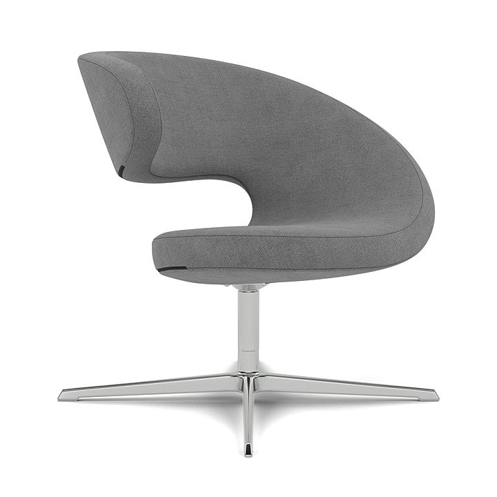 Peel™ Club - Swivel upholstered armchair (Upholstery Material - Fiord 2)