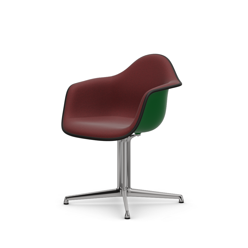 EAMES Plastic Armchair Dal (with Full Upholstery) (Color of Seat Shell -Green) (Request Info)