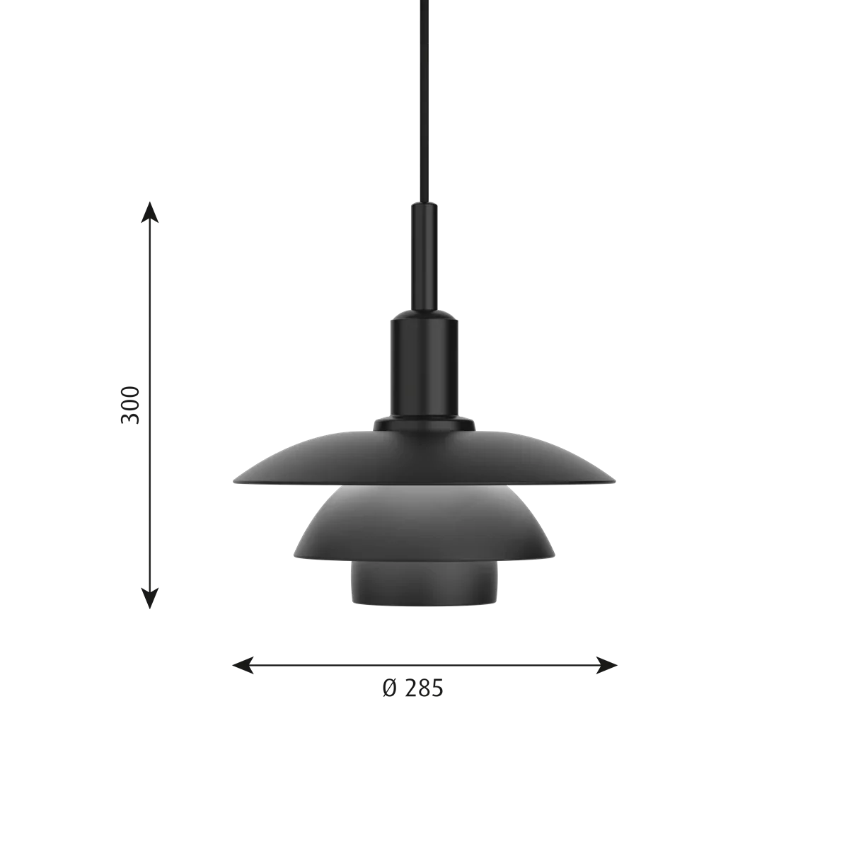 Ph 3/3 Pendant Lamp by Louis Poulsen #Metal black