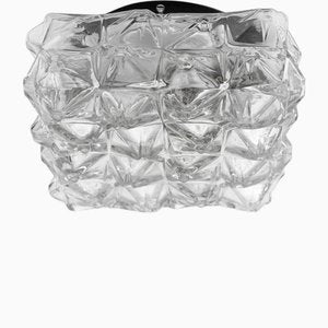 3D Square Geometric Flush Mount in Glass, Germany 1960s-KQB-1757233