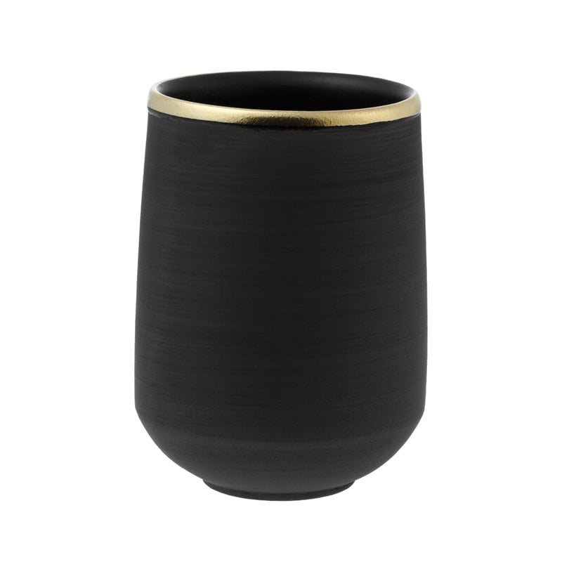 Eclipse Gold mug 0,3 L by Vaidava Ceramics #black - gold #