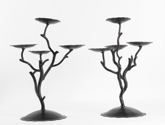 4-Branch Candelabras, 1980s, Set of 2-WFS-744827