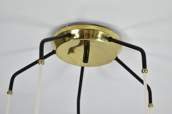 4-Light Glass Pendant Lamp from Stilnovo, 1950s-GXL-1718899