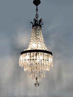 4-Light Hot Air Balloon Chandelier in Bronze with Four Floors, 1960s-MZP-2034878