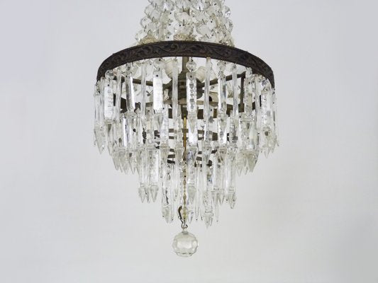 4-Light Hot Air Balloon Chandelier in Bronze with Four Floors, 1960s-MZP-2034878