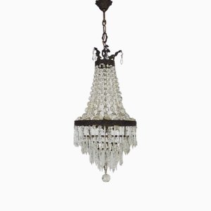 4-Light Hot Air Balloon Chandelier in Bronze with Four Floors, 1960s-MZP-2034878