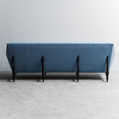 4 -Seater Sofa in Fabric and Wood, 60s, 1960s-ZLY-1766040