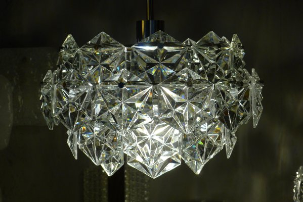 4-Tier Chandelier in Crystal Glass with Chrome-Plated Mount from Kinkeldey, 1960s-VRE-681492