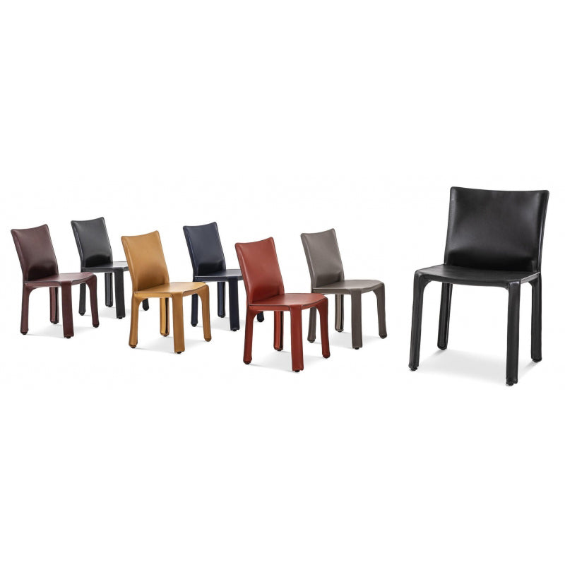 CAB 412 free-standing cowhide design chair by Cassina