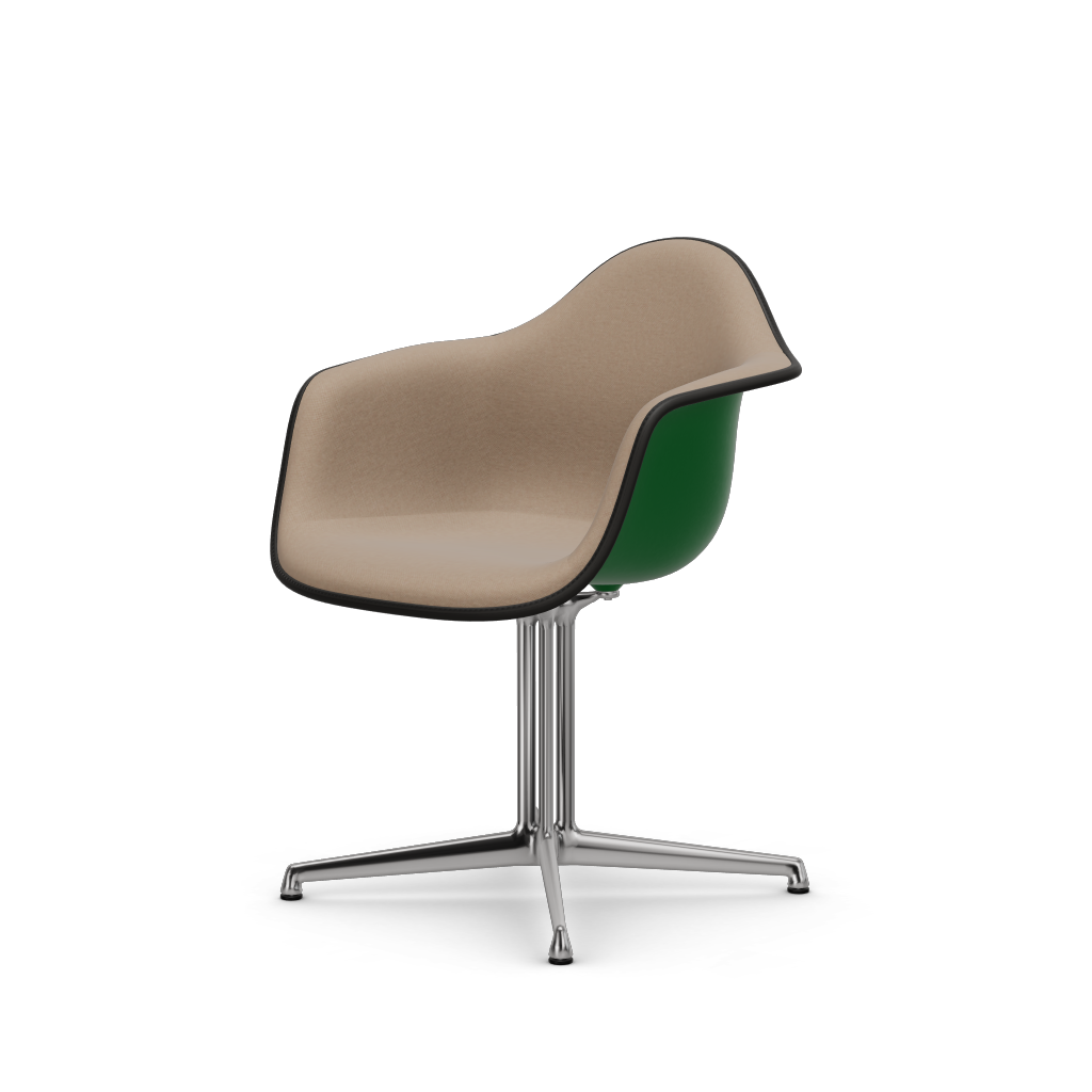 EAMES Plastic Armchair Dal (with Full Upholstery) (Color of Seat Shell -Green) (Request Info)