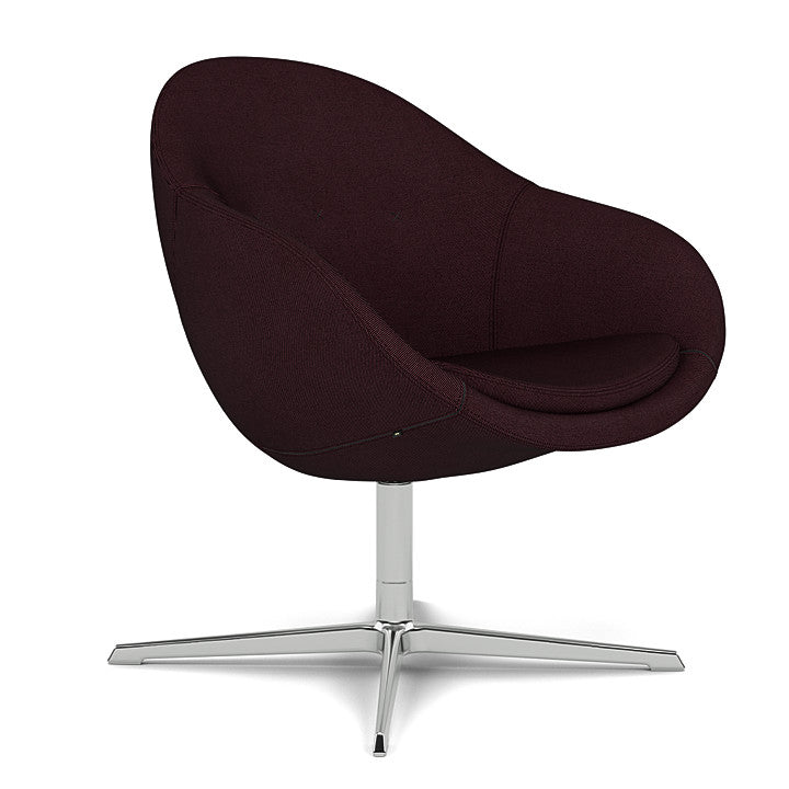 Kokon™ Club - Swivel easy chair with 4-spoke base (Base - Chrome / Upholstery Material - Reflect)