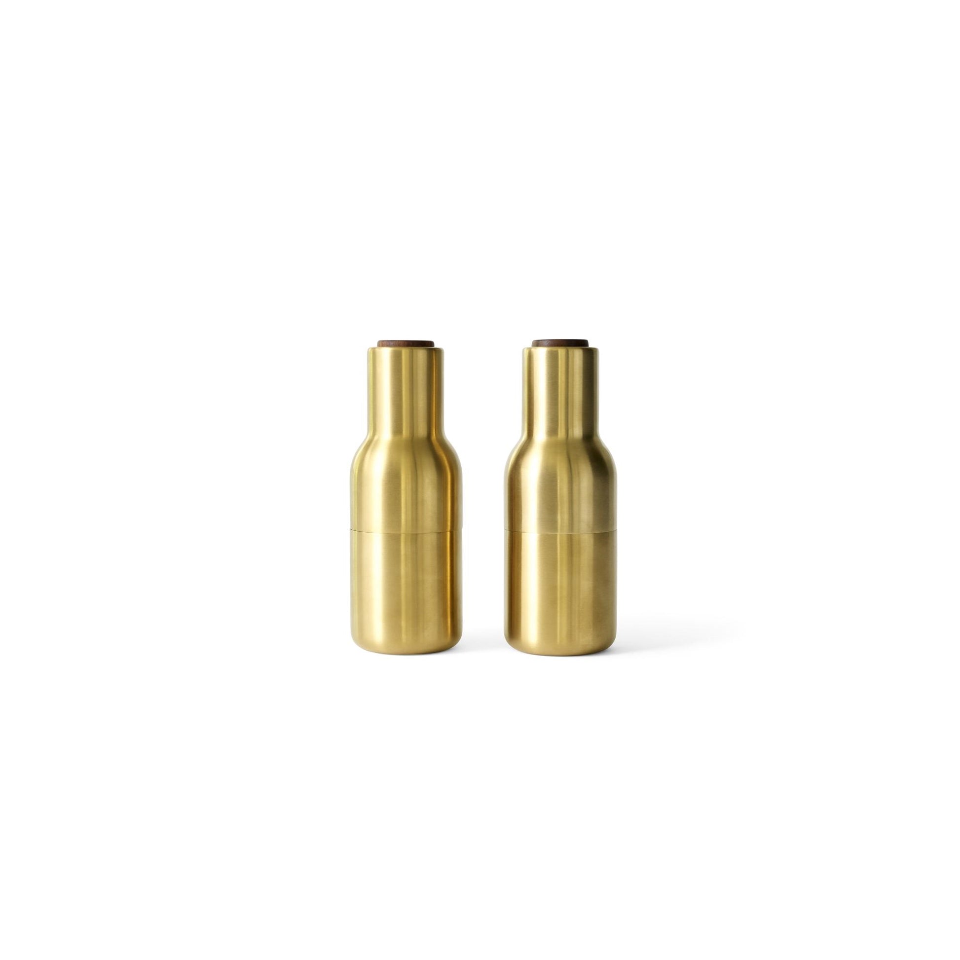 Bottle Grinder Set of 2 by Audo #Brushed Brass/ Walnut