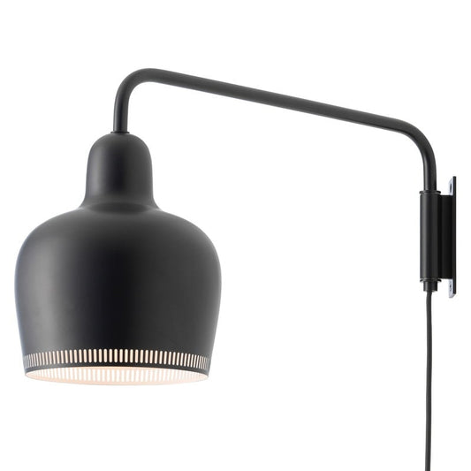 Aalto wall lamp A330S "Golden Bell" by Artek #black #